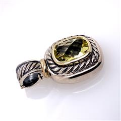 David Yurman Quartz Sterling Silver 14K YG Pendant